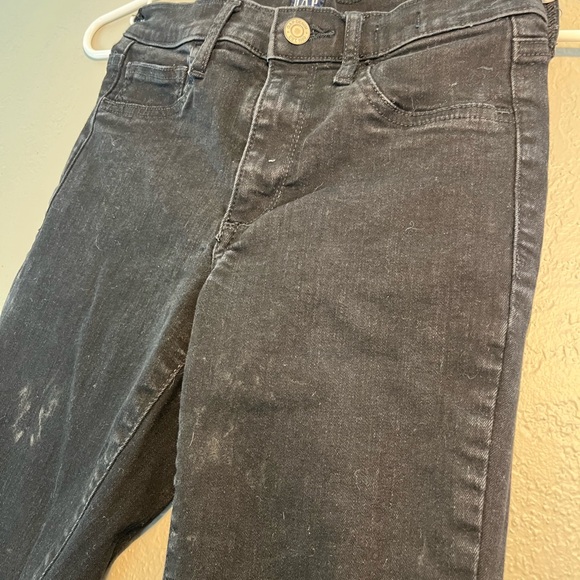 GAP Vintage Y2K Black Skinny Jeans SZ 4 Straight Leg Dark Wash Bootcut High-Rise - Picture 4 of 12